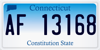 CT license plate AF13168