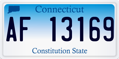 CT license plate AF13169