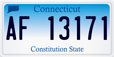 CT license plate AF13171