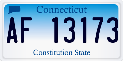 CT license plate AF13173