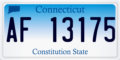 CT license plate AF13175