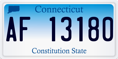 CT license plate AF13180