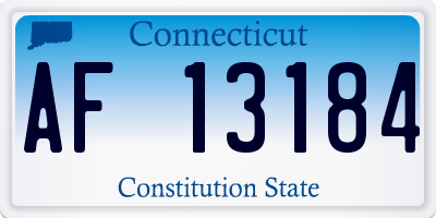 CT license plate AF13184