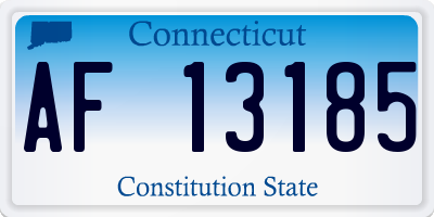 CT license plate AF13185