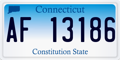 CT license plate AF13186