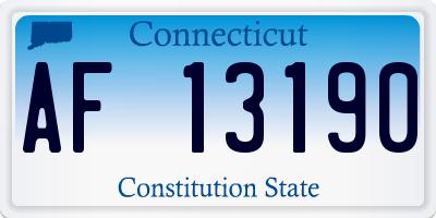 CT license plate AF13190