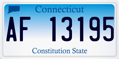 CT license plate AF13195