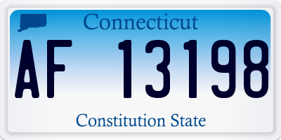 CT license plate AF13198