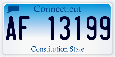 CT license plate AF13199