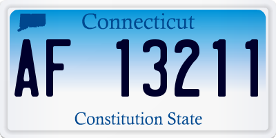 CT license plate AF13211