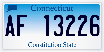 CT license plate AF13226