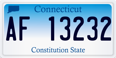 CT license plate AF13232