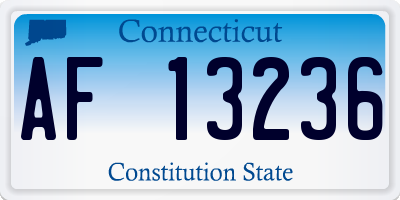 CT license plate AF13236