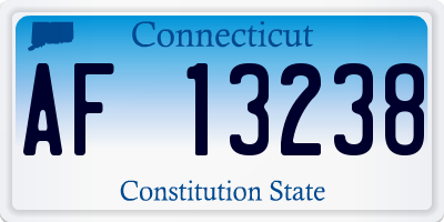 CT license plate AF13238