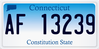 CT license plate AF13239