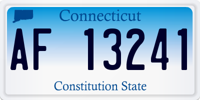 CT license plate AF13241