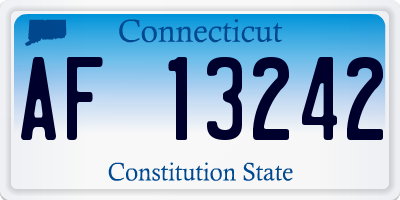 CT license plate AF13242