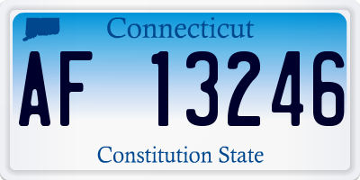 CT license plate AF13246