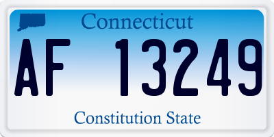 CT license plate AF13249