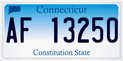 CT license plate AF13250