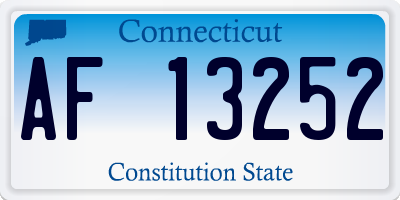 CT license plate AF13252