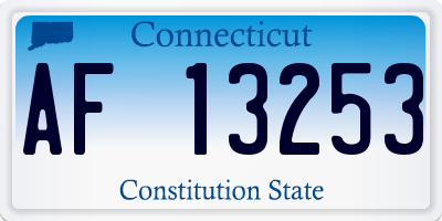 CT license plate AF13253