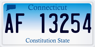 CT license plate AF13254