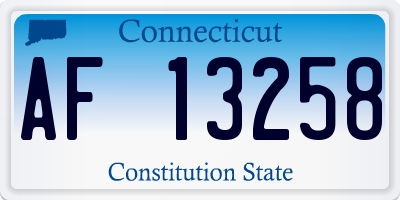 CT license plate AF13258