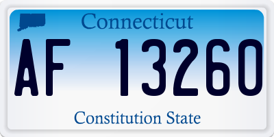 CT license plate AF13260