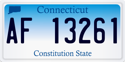 CT license plate AF13261