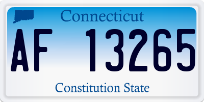 CT license plate AF13265