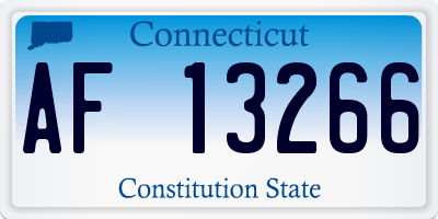 CT license plate AF13266