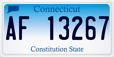 CT license plate AF13267