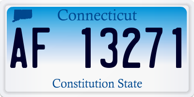 CT license plate AF13271