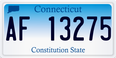 CT license plate AF13275