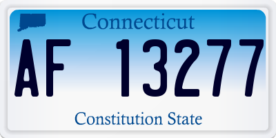 CT license plate AF13277