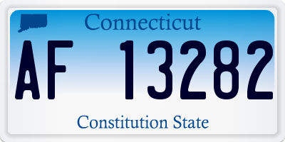 CT license plate AF13282