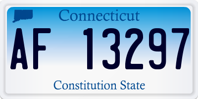 CT license plate AF13297