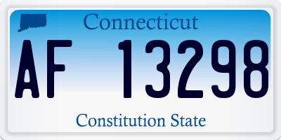 CT license plate AF13298