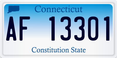 CT license plate AF13301