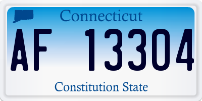 CT license plate AF13304