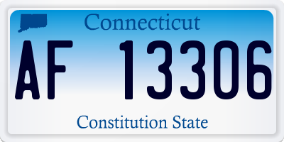 CT license plate AF13306