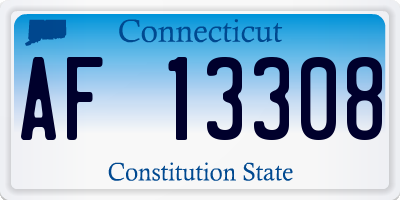CT license plate AF13308