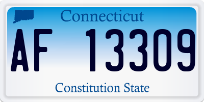 CT license plate AF13309