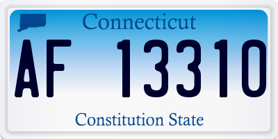 CT license plate AF13310