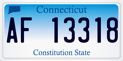 CT license plate AF13318