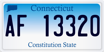 CT license plate AF13320