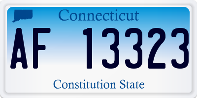 CT license plate AF13323