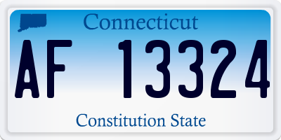 CT license plate AF13324