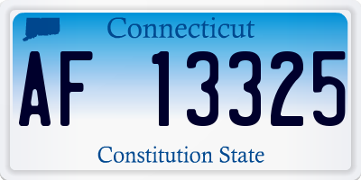 CT license plate AF13325